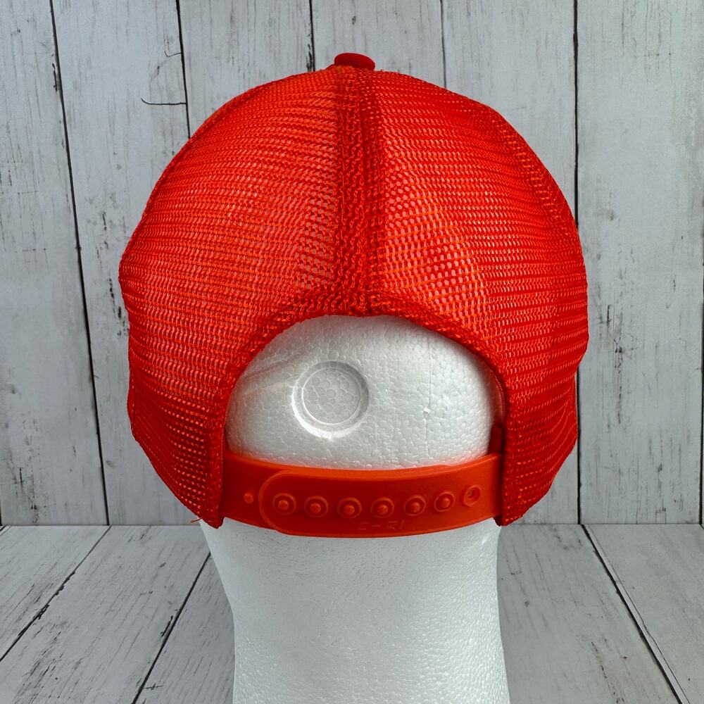 VTG 80's Canada Halifax, Nova Scotia Orange/White Patch Trucker Snapback Hat - Picture 8 of 11
